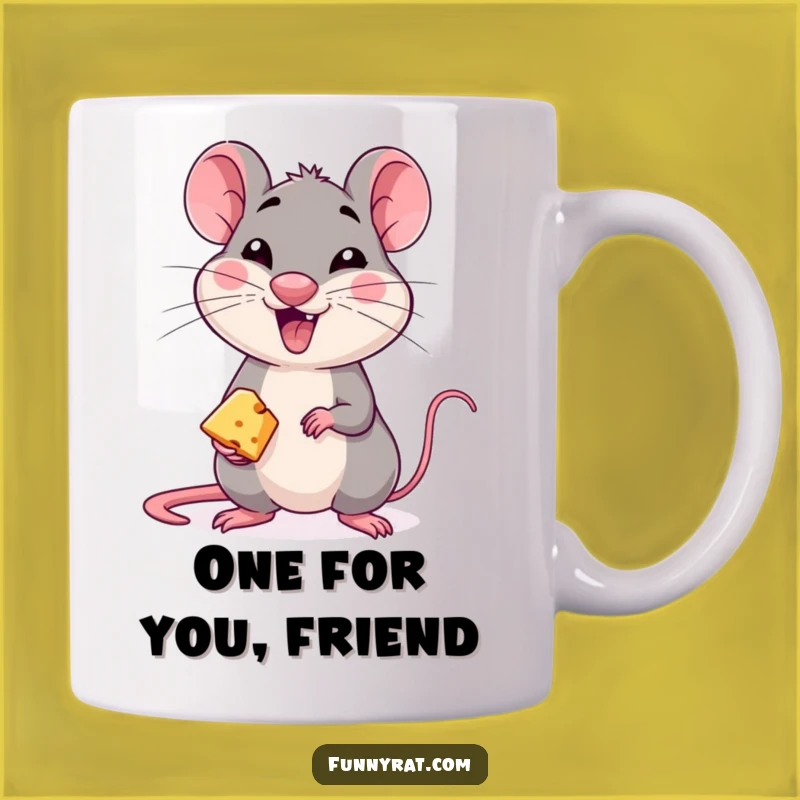 Funny Winking Rat Cheese Mug - A Hilarious Gift for Sneaky Snackers