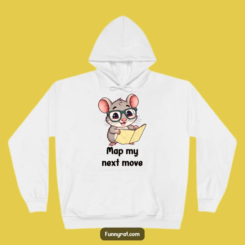 Cozy Funny Explorer Rat Hoodie - Warm Comfort for Curious Minds