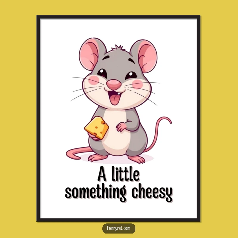 Free Printable Wall Art: Winking Rat's Cheesy Charm - Downloadable Decor