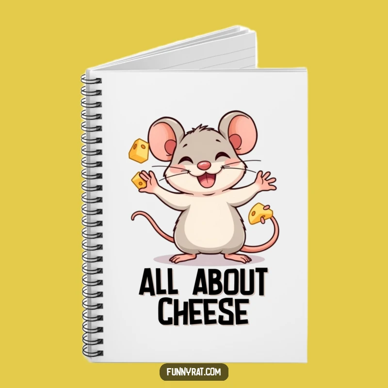 Funny Juggling Rat Notebook - Jot Down Ideas with Cheesy Wit