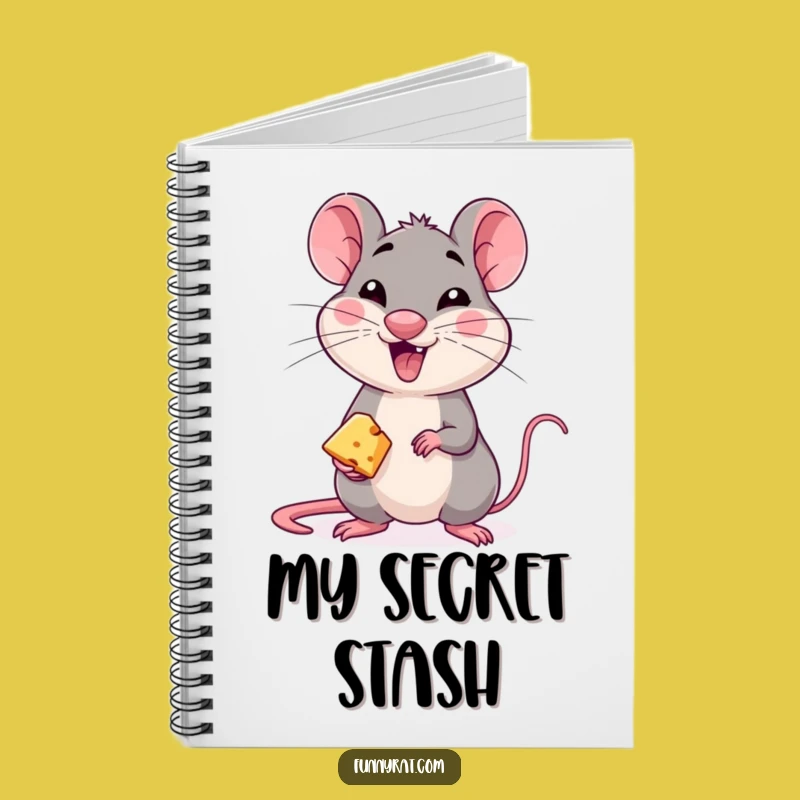 Funny Winking Rat Notebook - Jot Down Ideas with Mischievous Flair