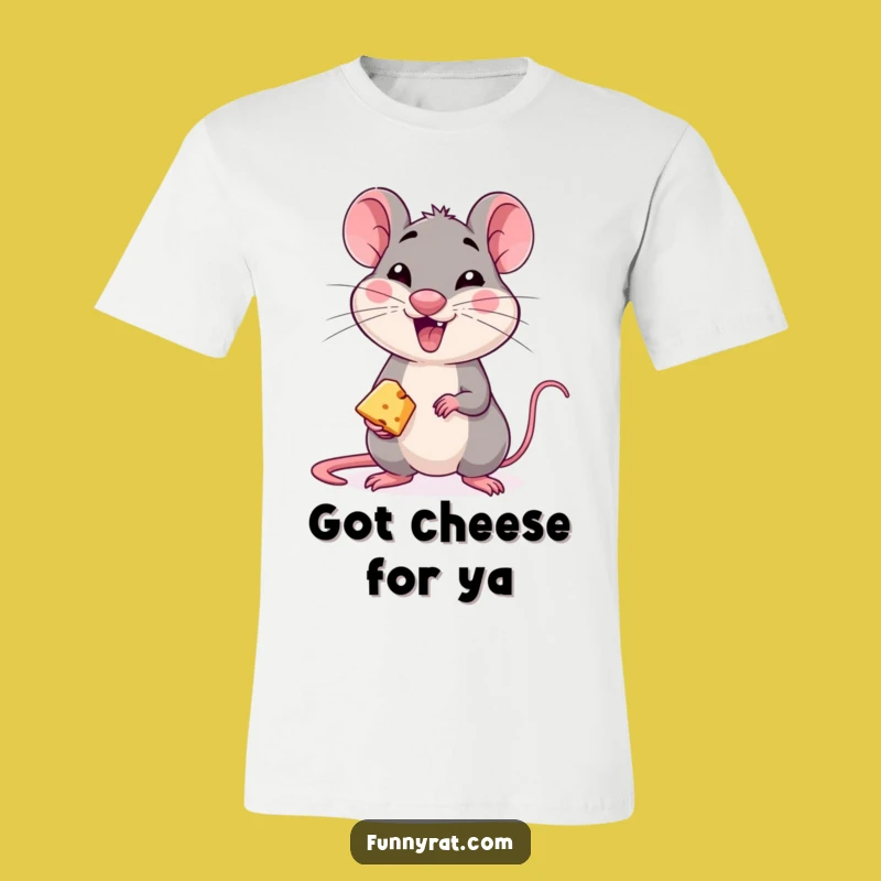 Funny Winking Rat T-Shirt - Wearable Mischief for Snack Lovers